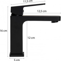 Umyvadlová baterie SARA - černá - nízká