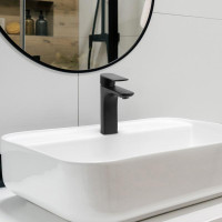 Umyvadlová baterie REMI - černá - vysoká