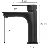 Umyvadlová baterie HARY - černá - vysoká