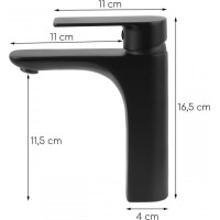 Umyvadlová baterie REMI - černá - vysoká