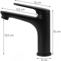 Umyvadlová baterie SONIA - černá - vysoká