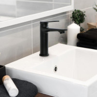 Umyvadlová baterie OMALA - černá - vysoká