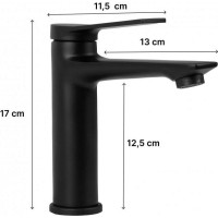 Umyvadlová baterie OMALA - černá - vysoká