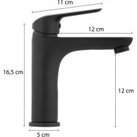 Umyvadlová baterie APIO - černá - nízká