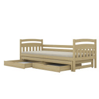 Dětská postel z masivu borovice TOSIA - 200x90 cm - přírodní borovice