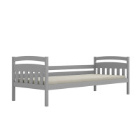 Dětská postel z masivu borovice TOSIA - 200x90 cm - šedá