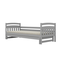 Dětská postel z masivu borovice TOSIA - 200x90 cm - šedá