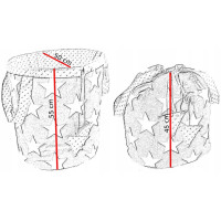 Dětský koš na hračky BOHO - šedý/béžový