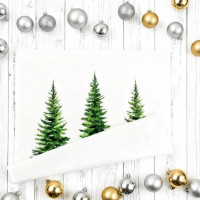 Povlak na polštář CHRISTMAS TREE DELIGHT 45x45 cm - bílý