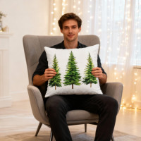 Povlak na polštář CHRISTMAS TREE DELIGHT 45x45 cm - bílý