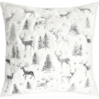 Povlak na polštář HOLIDAY SPARK 45x45 cm - bílý/stříbrný