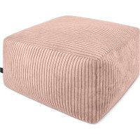 Taburet CHILL SPOT Velvet Stripes 45x45x25 cm - růžový