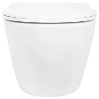 Závěsné WC REA CARLO mini Tornado NF + Duroplast sedátko flat - bílé