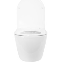 Závěsné WC REA CARLO mini Tornado NFQ + Duroplast sedátko flat - bílé