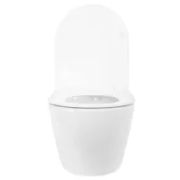 Závěsné WC REA CARLO mini Tornado NF + Duroplast sedátko flat - bílé