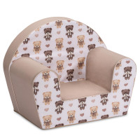 Dětské křesílko MINI - Medvídci - bílé/hnědé Dětské křesílko MINI - Medvídci - bílé/hnědé
