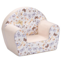 Dětské křesílko MINI - Motýlci - bílé/béžové