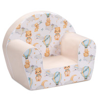 Dětské křesílko MINI - Let balonem - bílé/béžové