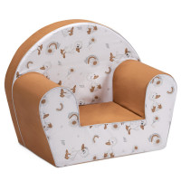Dětské křesílko MINI - Kačenky - bílé/hnědé
