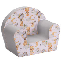 Dětské křesílko MINI - Let balonem - bílé/šedé