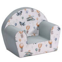 Dětské křesílko MINI - Létající prostředky - bílé/mátové