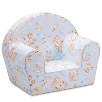 Dětské křesílko MINI - Roztomilá zvířátka - světle modré