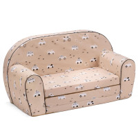 Dětská rozkládací MINI pohovka Autíčka - béžová