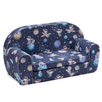 Dětská rozkládací MINI pohovka Malý princ - tmavě modrá