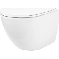 Závěsné WC REA CARLO mini Tornado NFQ + Duroplast sedátko flat - bílé Závěsné WC REA CARLO mini Tornado NFQ + Duroplast sedátko flat - bílé