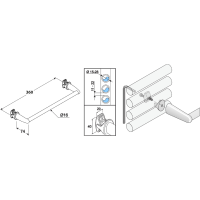 Aqualine Sušák ručníků na otopná tělesa 36cm rovný, černá mat IDR-40B