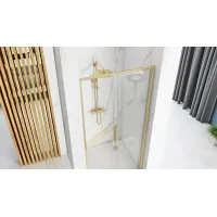 Sprchové dveře Rea RAPID slide 120 cm - zlaté broušené