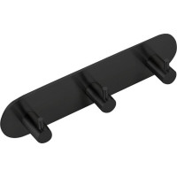 Sapho Samolepící trojháček, kulatý, černá mat 32203B