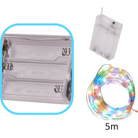 Dekorativní LED svítidla na drátku 5 m 50 LED - multicolour