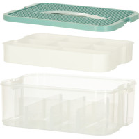 Box na hračky a drobnosti s přihrádkami a víkem