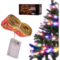 Svítící dekorativní LED stuha 100 LED na vánoční stromek - vícebarevná Svítící dekorativní LED stuha 100 LED na vánoční stromek - vícebarevná