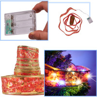 Svítící dekorativní LED stuha 100 LED na vánoční stromek - vícebarevná