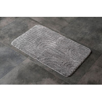 Aqualine RIST koupelnová předložka, 50x80cm, 100% polyester, protiskluz, šedá NI8593