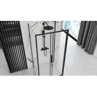 Nástěnný sprchový kout MAXMAX Rea RAPID slide 90x120x90 cm - černý