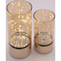 Solight sada dvou vánočních LED světélek, 15/20cm, 30x LED, AA baterie