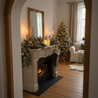 Solight LED vánoční lucerna bílá, 20cm, časovač, 2x AA