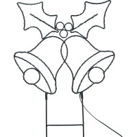 Solight LED venkovní dekorace zvonečky, 100x LED, časovač, 55cm, 3x AA