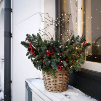 Solight LED venkovní dekorace zvonečky, 100x LED, časovač, 55cm, 3x AA