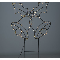 Solight LED venkovní dekorace zvonečky, 100x LED, časovač, 55cm, 3x AA