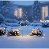 Solight LED venkovní dekorace vánoční stromeček, 85x LED, časovač, 68cm, 3x AA