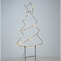 Solight LED venkovní dekorace vánoční stromeček, 85x LED, časovač, 68cm, 3x AA