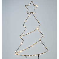 Solight LED venkovní dekorace vánoční stromeček, 85x LED, časovač, 68cm, 3x AA