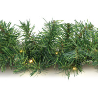 Solight LED vánoční girlanda s jehličím, 5m, 80x LED, časovač, 3xAA, IP44