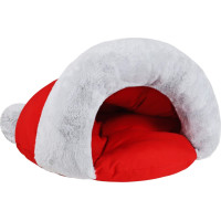 Pelíšek pro psa/kočku DUKE NOEL 70x45x55 cm - červený