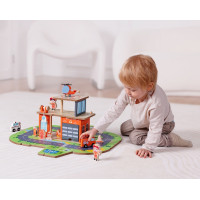 2Kids Toys Dřevěná stanice Hasiči 2 v 1