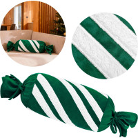 Vánoční polštář SWEET CANDY 60 cm - zelený/bílý